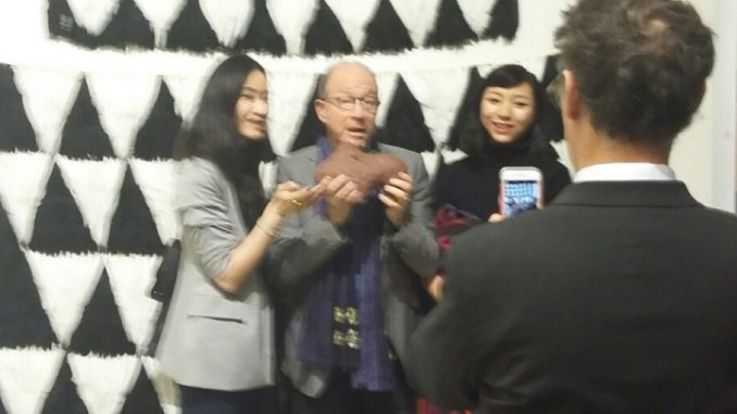 Jerry Saltz at Independent Artfair, NYC