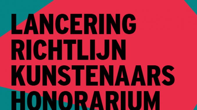 Informatiebijeenkomst richtlijn Kunstenaars-honorarium