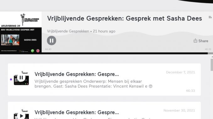 Vrijblijvende Gesprekken: Gesprek met Sasha Dees