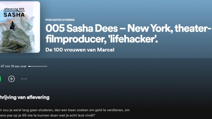 Sasha Dees @ De 100 vrouwen van Marcel